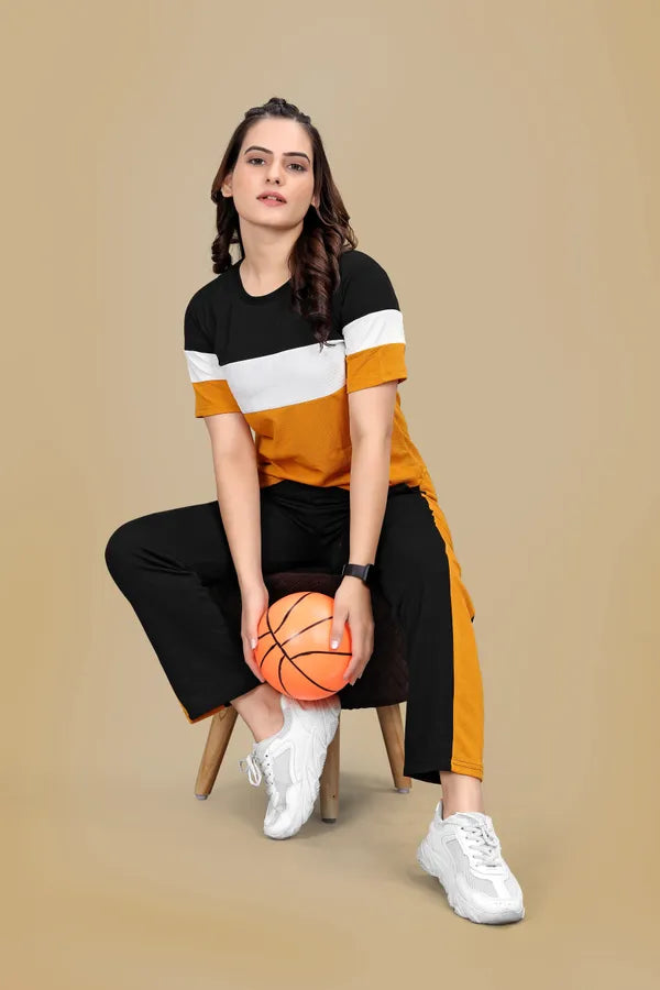 New Generation Stylish Yellow Strips Printed Tracksuit