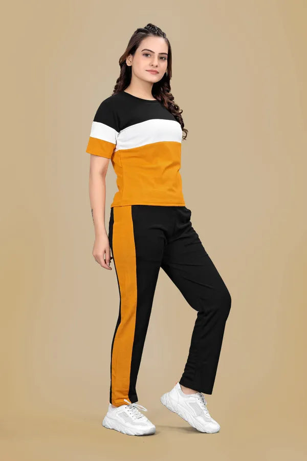 New Generation Stylish Yellow Strips Printed Tracksuit