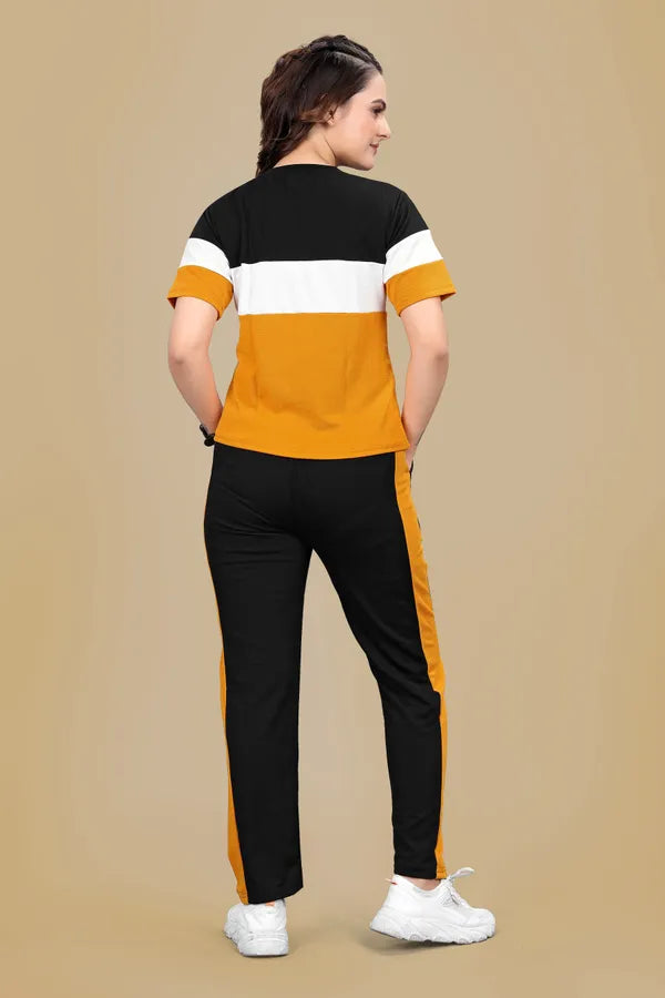 New Generation Stylish Yellow Strips Printed Tracksuit