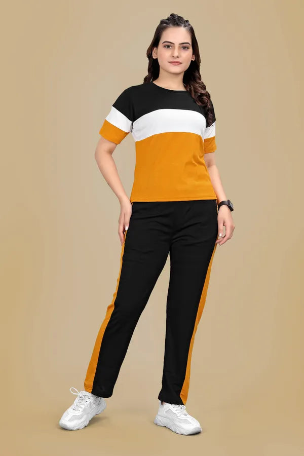 New Generation Stylish Yellow Strips Printed Tracksuit