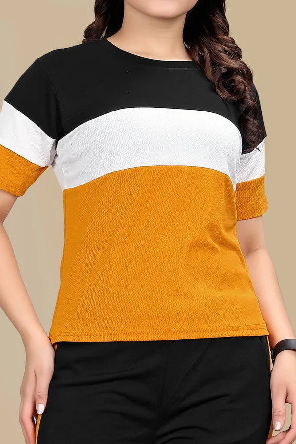 New Generation Stylish Yellow Strips Printed Tracksuit